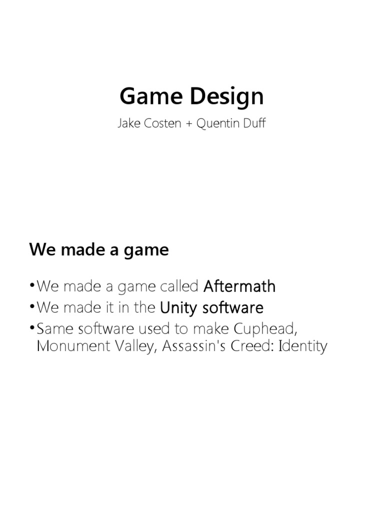 Game Design | PDF