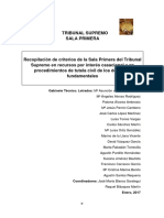 Recopilación Criterios de Admisión en Interés Casacional. Año 2017