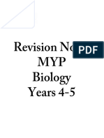 MYP Biology Revision Notes Years 4-5