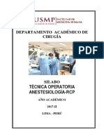 Silabo Tecnica Operatoria Usmp