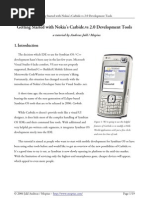 Getting Started With Nokia's Carbide - Vs 2.0 Development Tools