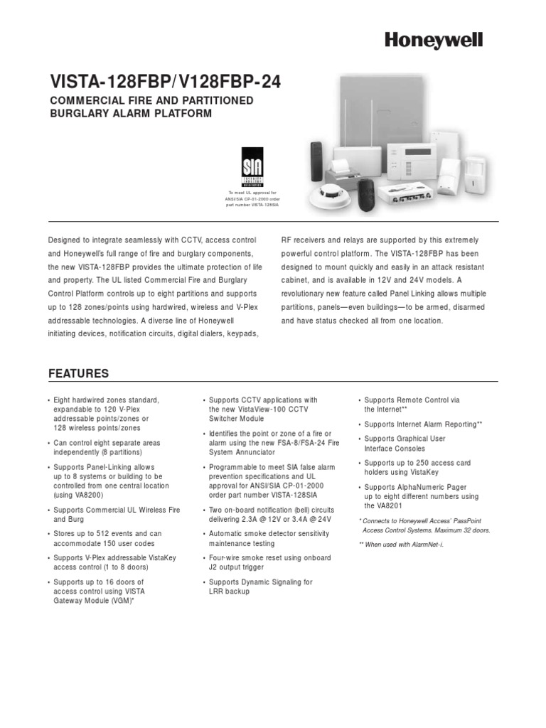 Vista 128BP Access Control Closed Circuit Television Prueba