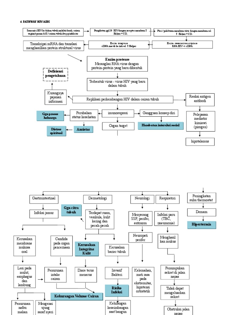 Pathway Patofisiologi HIV/AIDS | PDF
