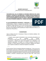 DECRETO 083 de 2017 Decomiso Lodos