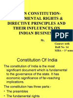 Indian Constitution - Fundamental Rights & Directive Principles and Their Influences On Indian Bus