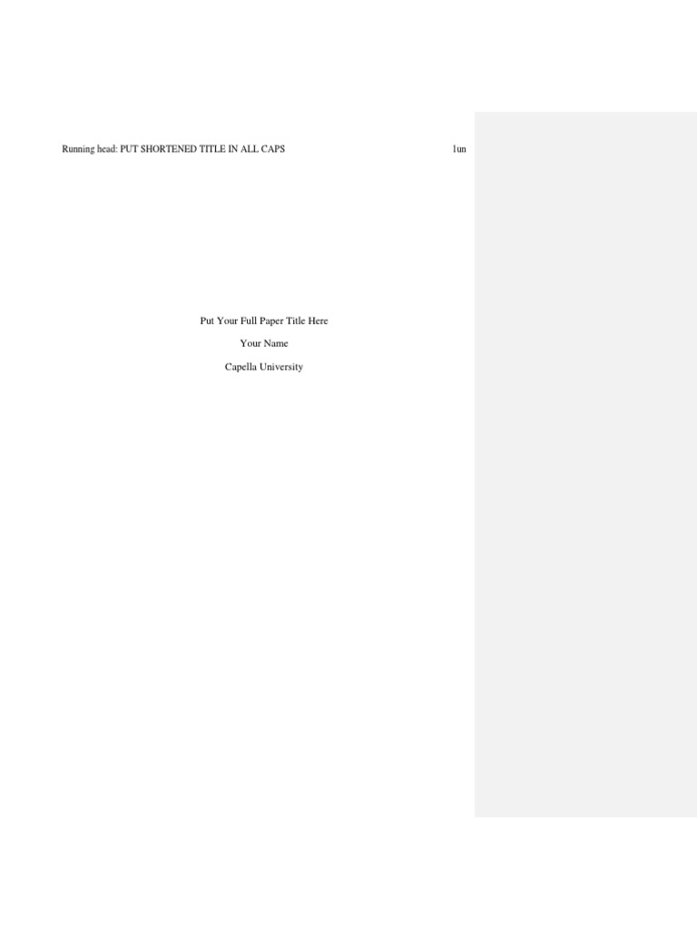 capella university dissertation template
