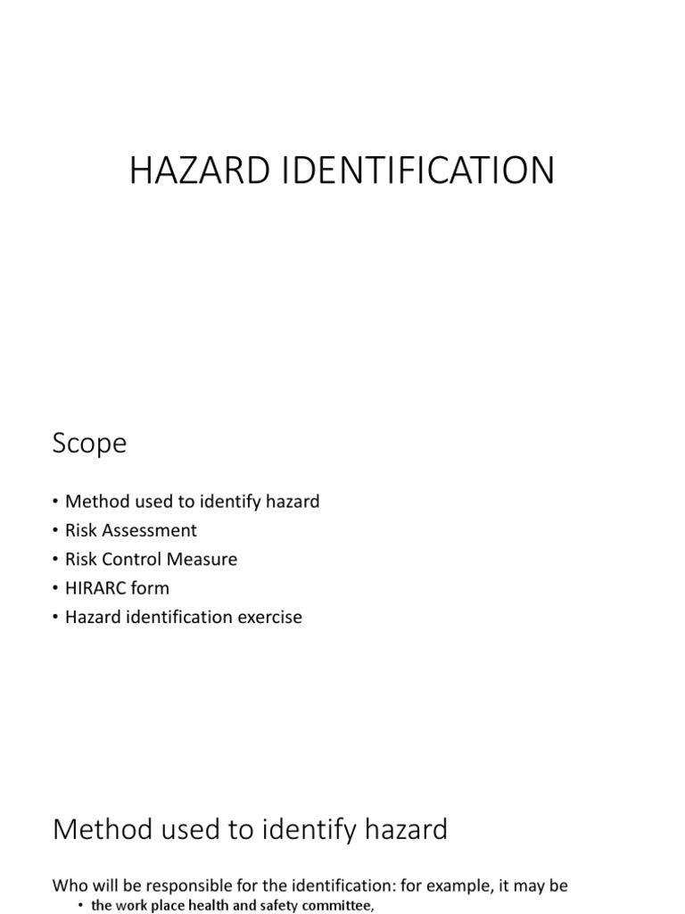 Al1 - Hazard Identification | PDF | Risk Assessment | Hazards