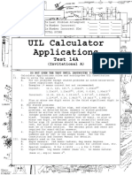 UIL Calculator Applications 14A-14I