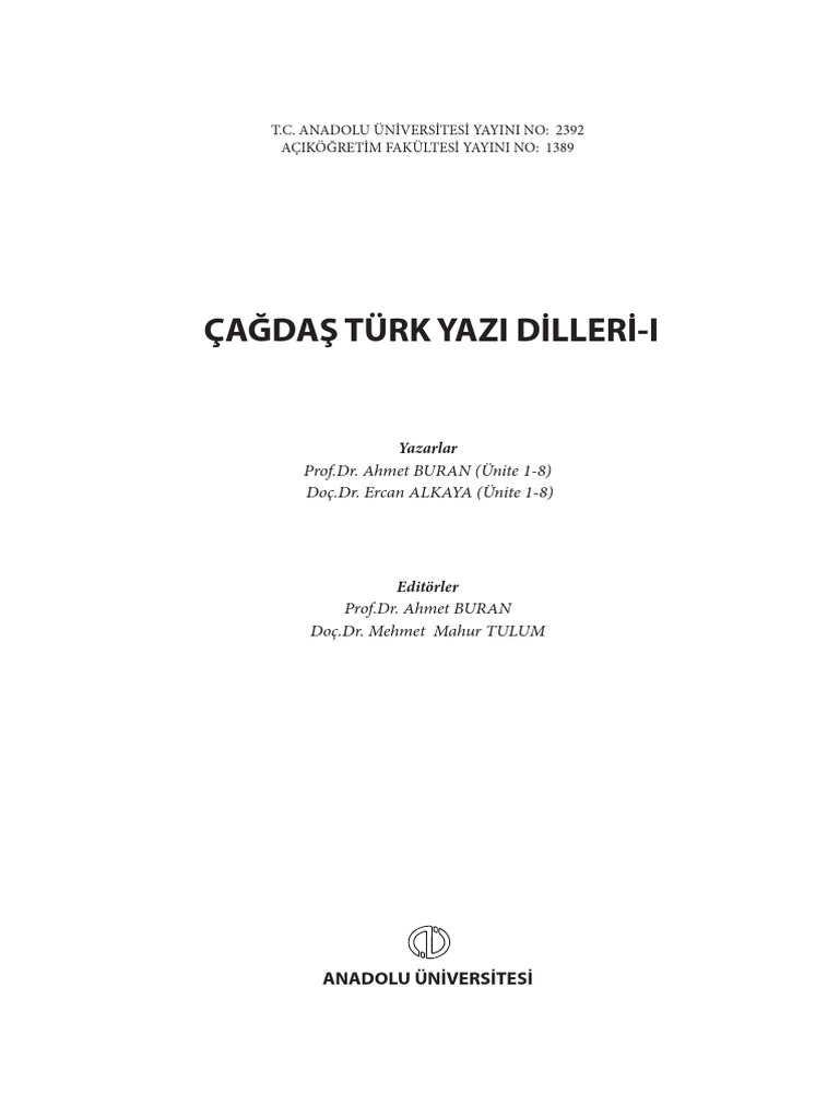 0679 1 chaghdash turk yazi dilleri i ahmet buran ercan alkaya anadolu 2011 pdf