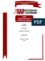 Resultantes de Un Sistema de Fuerzas