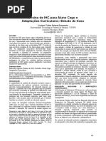 Ensino de IHC para Aluno Cego e Adaptações Curriculares