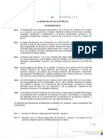 Acuerdo Ministerial - 00000115 - Manual Seguridad Del Paciente PDF