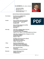 CV of Dr. MB Bombita