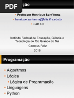 Introdução a Programação 1 - 2018