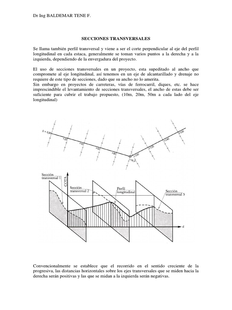 Seccion Transversal PDF Topografía Naturaleza