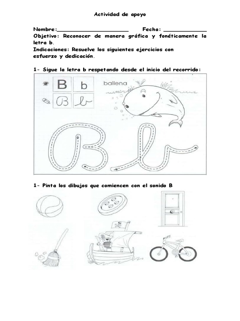 Guia N° 2 Letra B | PDF