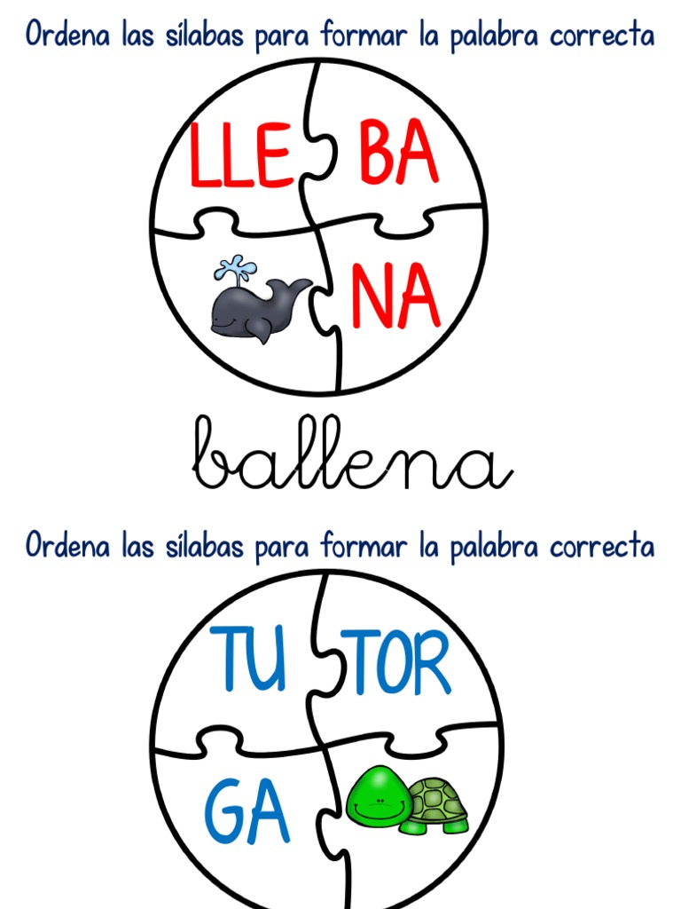 Ordenamos Silabas para Formar Palabras | PDF | Artes del Lenguaje y ...