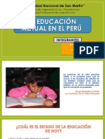 La Educacion Actual en El Peru - Realidad Nacional y Regional