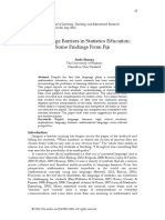 Language Barriers in Statistics Education: Some Findings From Fiji