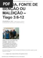 Lingua, Fonte de Bênção Ou Maldição – Tiago 3-6-12 – Palavra Viva