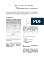 Resistores lineares e não lineares: experimento