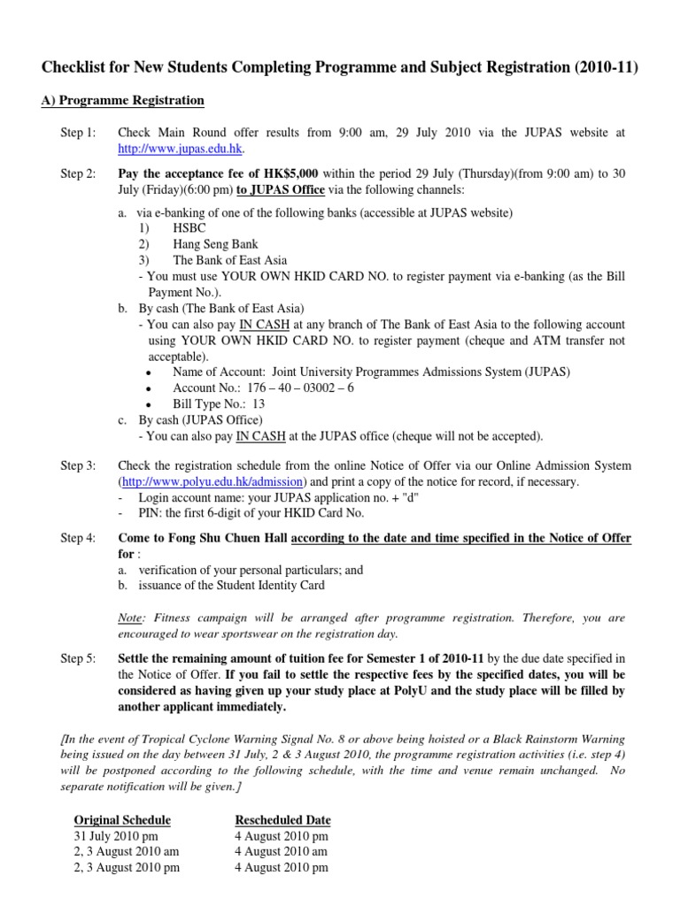 Checklist For Completing Registration (2010-11) | PDF | Online Banking ...