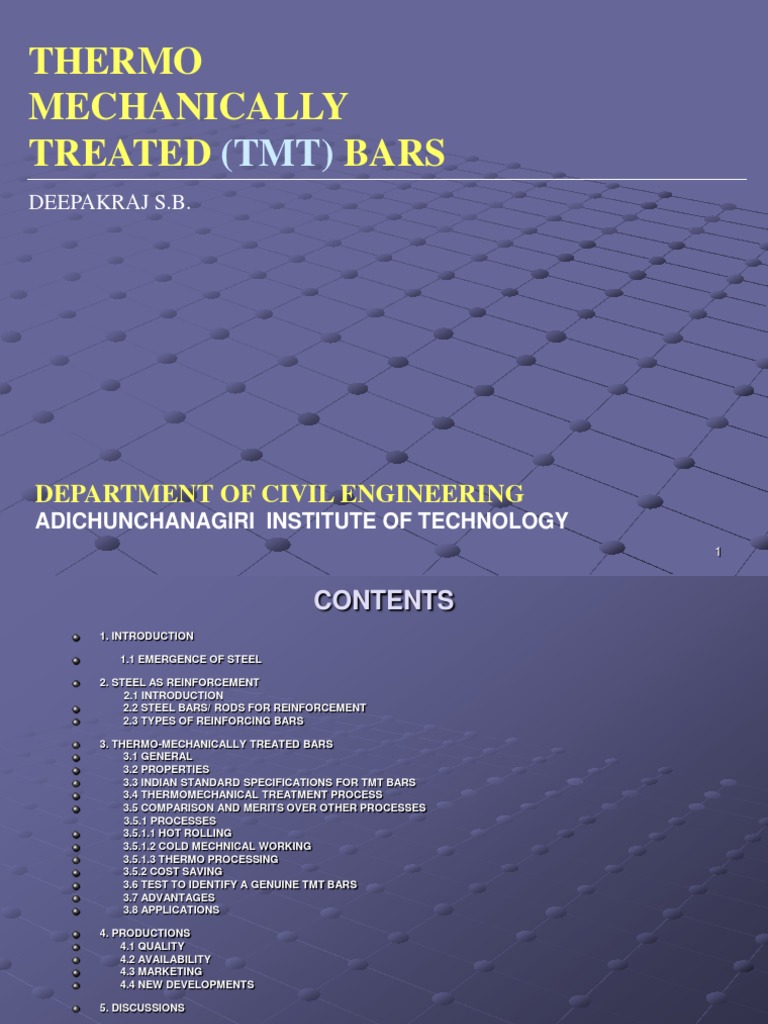 TMT Bars PDF Ultimate Tensile Strength Ductility