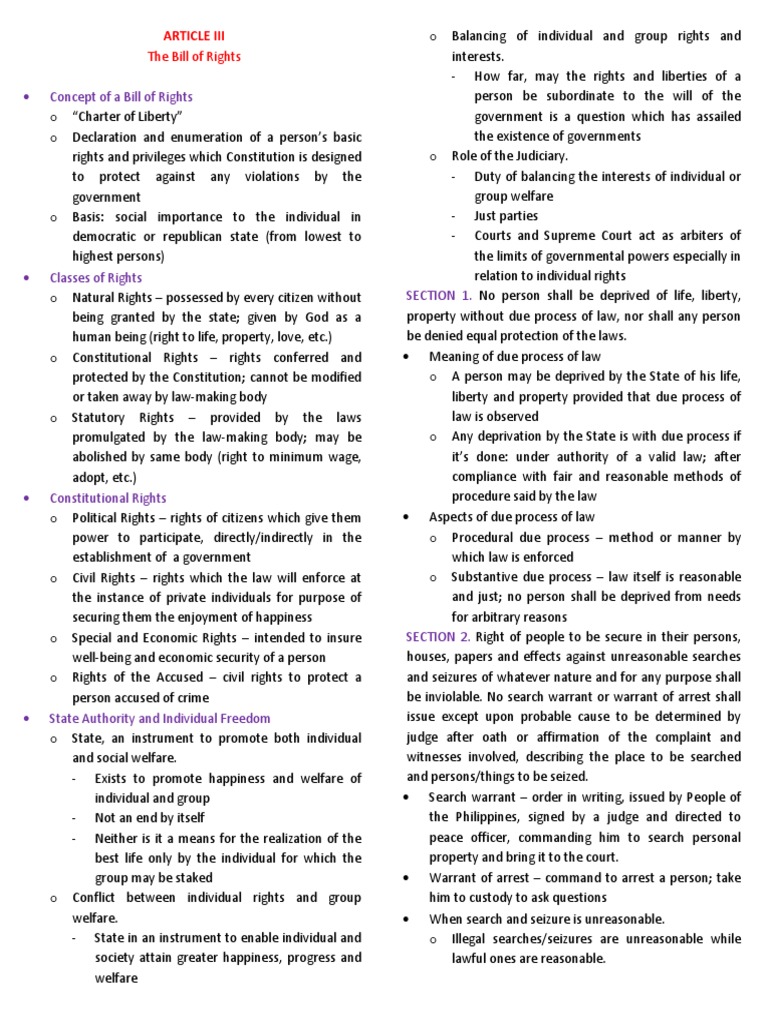 Understanding the Bill of Rights | PDF | Search And Seizure | Search ...