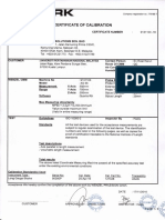 UPNM CMM Calibration Certificate 2016