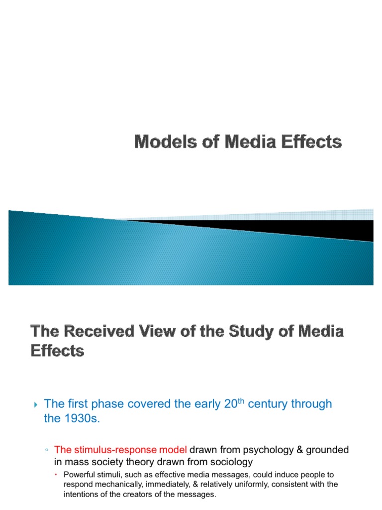 Media Effects Models Overview Pdf Mass Media Attention