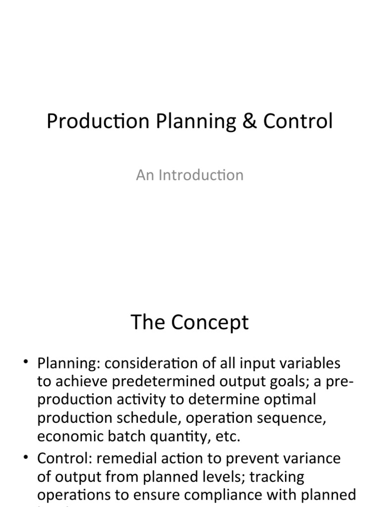 7 Production Planning Control | PDF | Inventory | Business