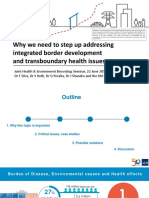 PRESENTATION: Why We Need To Step Up Addressing Integrated Border Development and Transboundary Health Issues