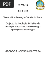 1. Objecto Da Geologia
