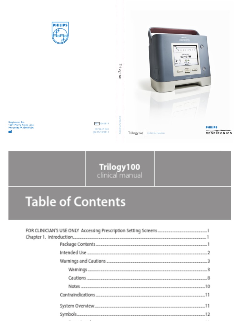 Trilogy 100 Patient Manual | PDF | Nature