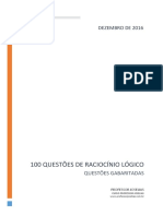 Baixe As 100 Questões de Raciocínio Lógico Gabaritadas PDF