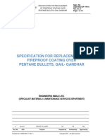 Specification For Replacement of Fireproof Coating Over Pentane Bullets, Gail-Gandhar