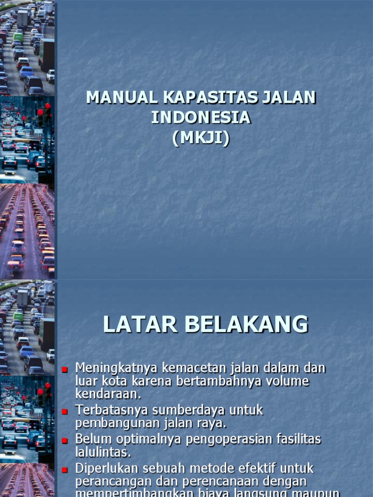 Manual Kapasitas Jalan Indonesia 1997 | PDF
