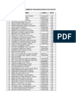 Notas Examen de Suficiencia en Ingles de Agosto de 2010 No. Nombre Codigo Nota