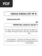 Nmaz Timing For Full Year Sahiwal