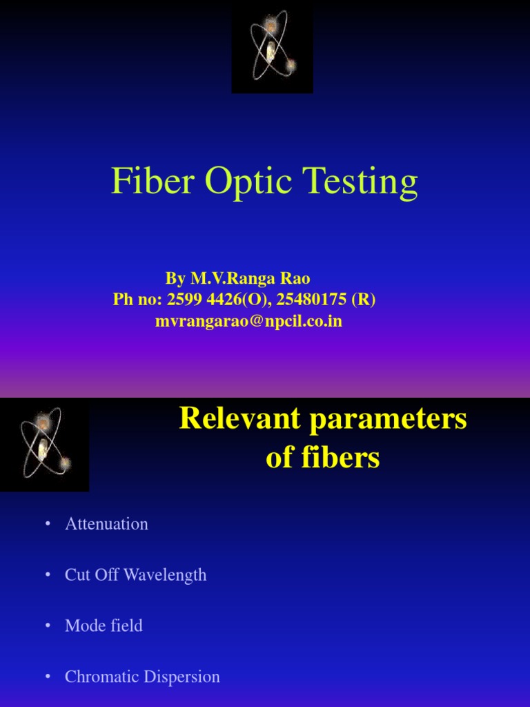 Fibre Testing & Otdr PDF Optical Fiber Dispersion (Optics)