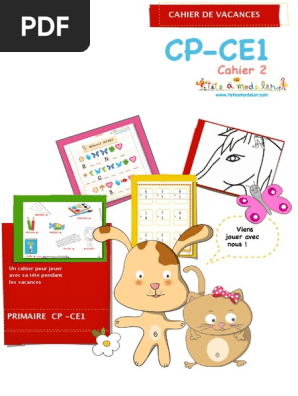 Cahier De Vacances Cp Ce1 Cahier2 Pdf Media Artistique