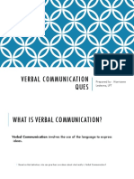Verbal Communication Ques