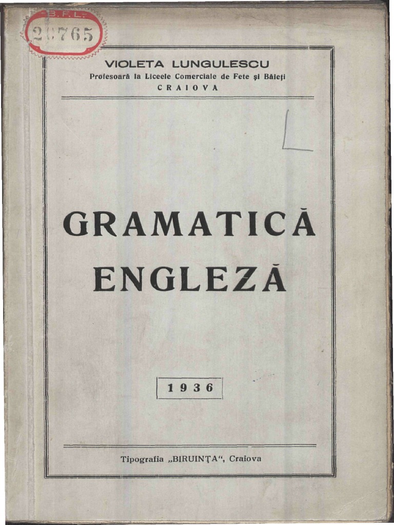 Gramatica limba engleza pdf