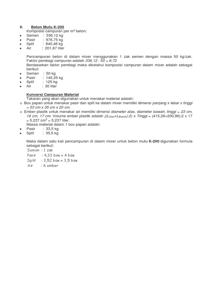 Job Mix K 200 | PDF