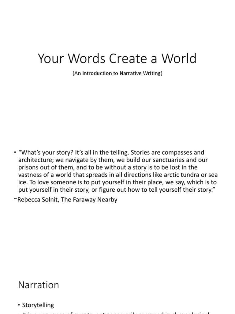 Narrative Writing Essentials | PDF | Narration