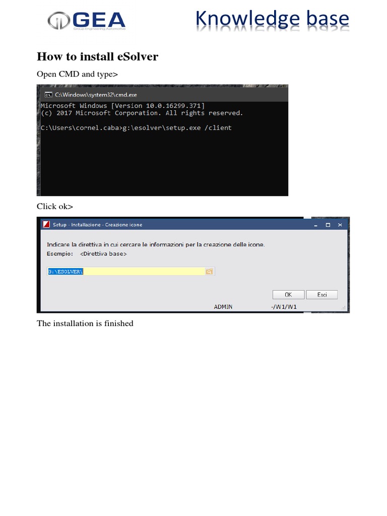eSolver Installation Guide | PDF