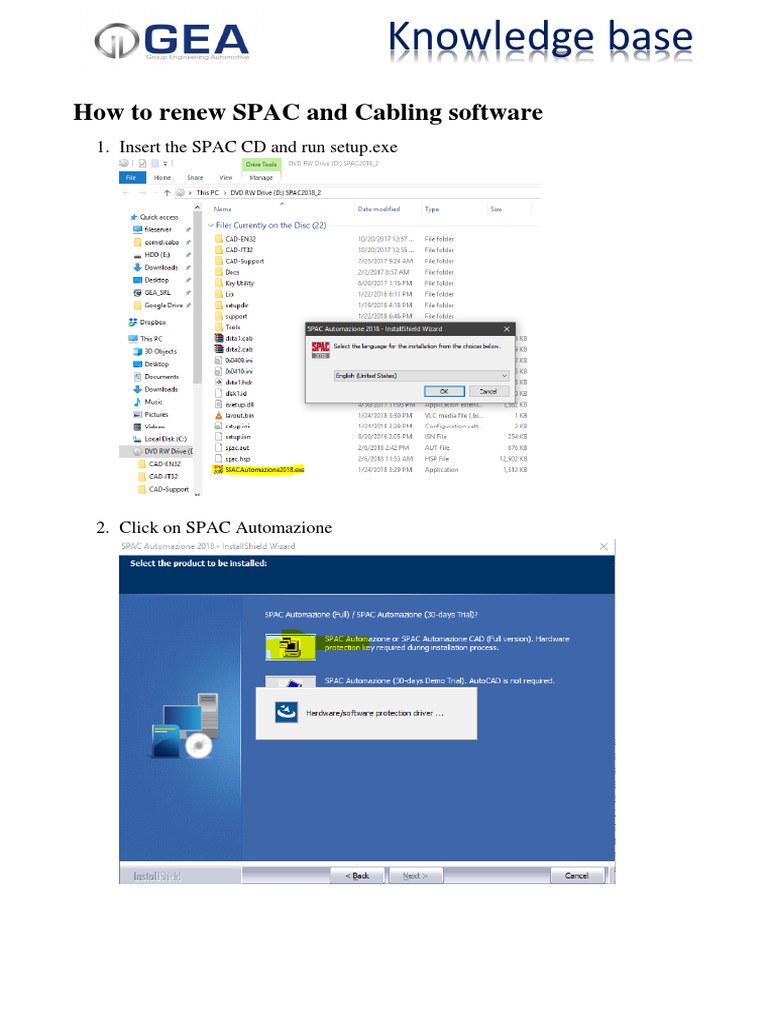 SPAC & Cabling Software Renewal Guide | PDF