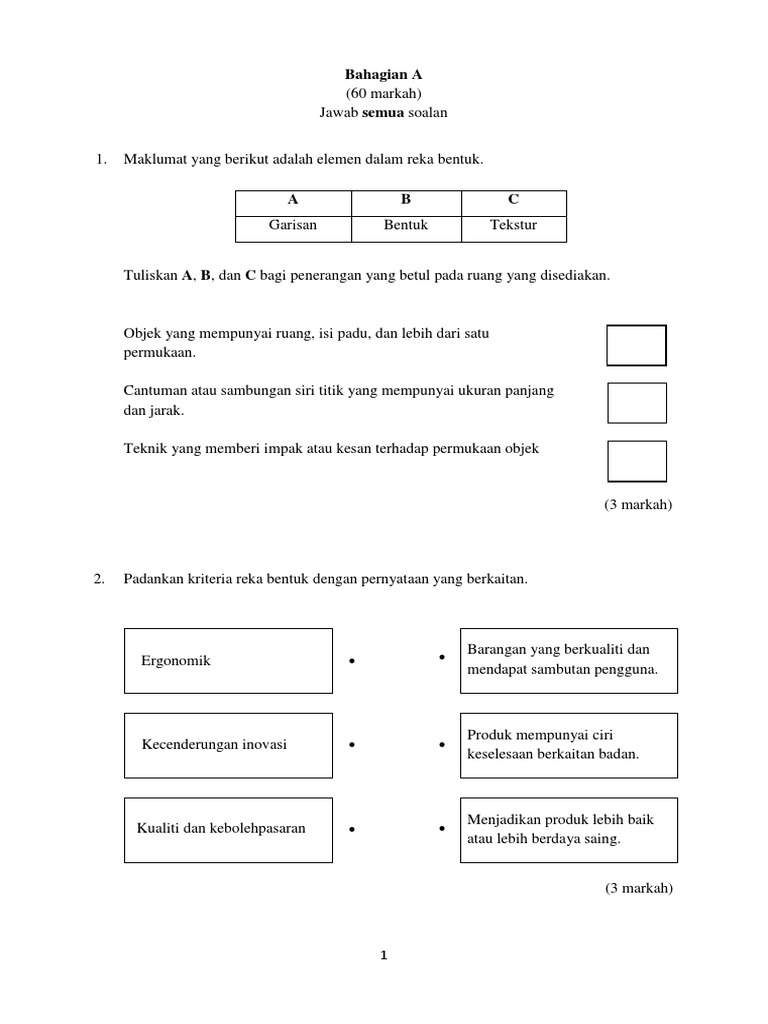 Nota Rbt Tingkatan 2 2018  Soalan Peperiksaan Akhir Tahun 2018 KSSM