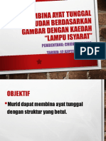 Membina Ayat Tunggal Yang Mudah Berdasarkan Gambar Dengan Kaedah Lampu Isyarat