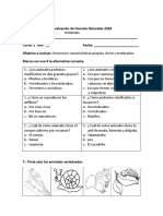 EvaluaciÃ³n  de Ciencias Naturales